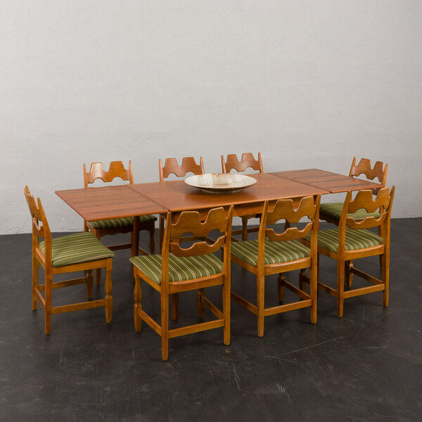 Large extension teak dining table by h. sigh & søn møbelfabrik, denmark 1960s – A rare vintage treasure