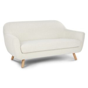 Ivory Curved Accent Sofa