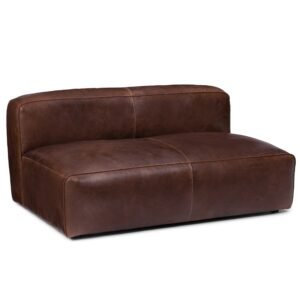 Brown Leather Lounge Sofa